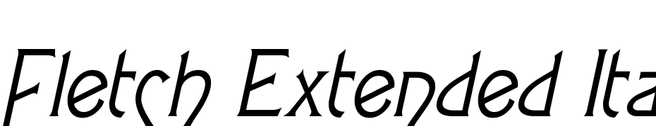 Fletch Extended Italic cкачати шрифт безкоштовно